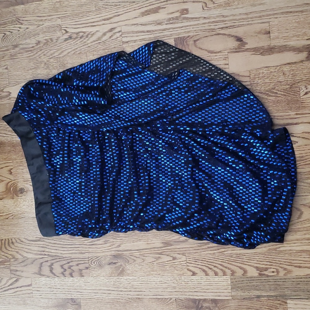 (S) Ruby Rox Glittery Disco One Shoulder Mini Dress Party Evening Cocktail